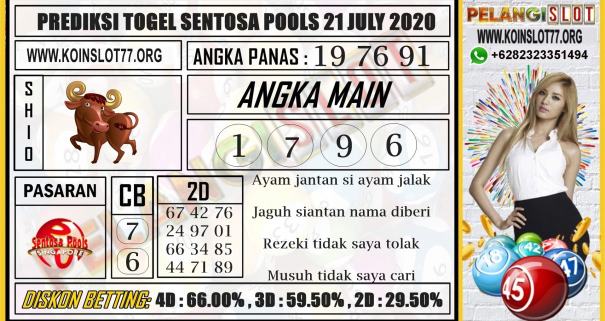 PREDIKSI TOGEL SENTOSA POOLS 21 JULY 2020