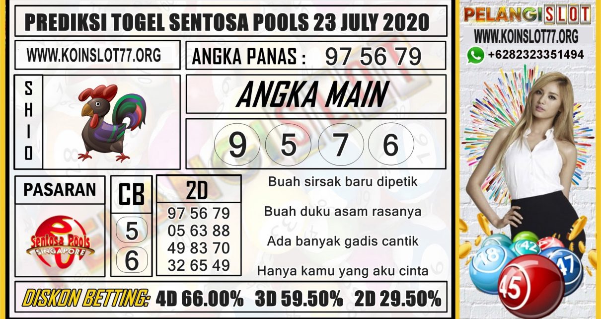 PREDIKSI TOGEL SENTOSA POOLS 23 JULY 2020