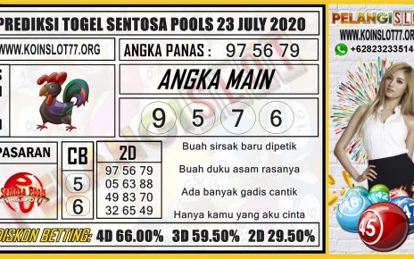 PREDIKSI TOGEL SENTOSA POOLS 23 JULY 2020