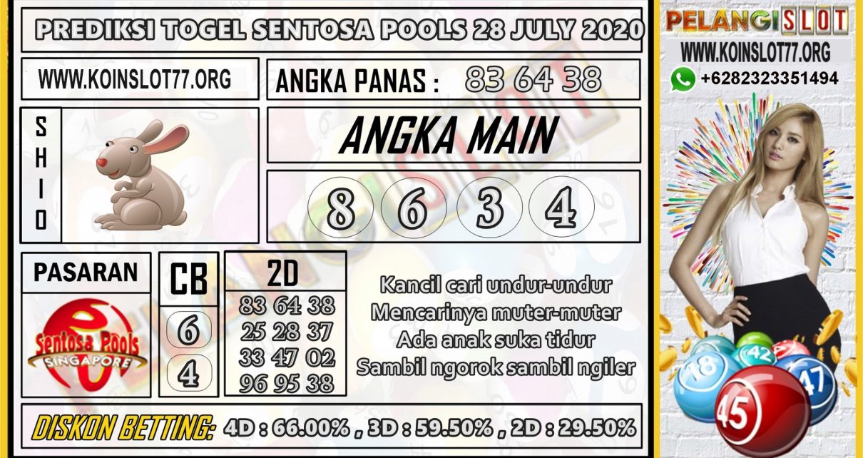 PREDIKSI TOGEL SENTOSA POOLS 28 JULY 2020