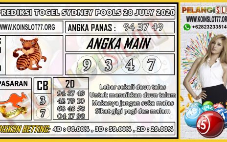 PREDIKSI TOGEL SYDNEY POOLS 28 JULY 2020