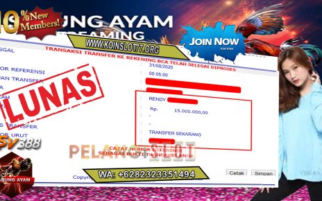 Bukti Kemenangan Member SABUNG AYAM SV388 TANGGAL 31 Agustus 2020