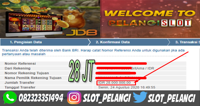 Member PelangiSlot Jackpot JDB SLOT , 24 Agustus 2020
