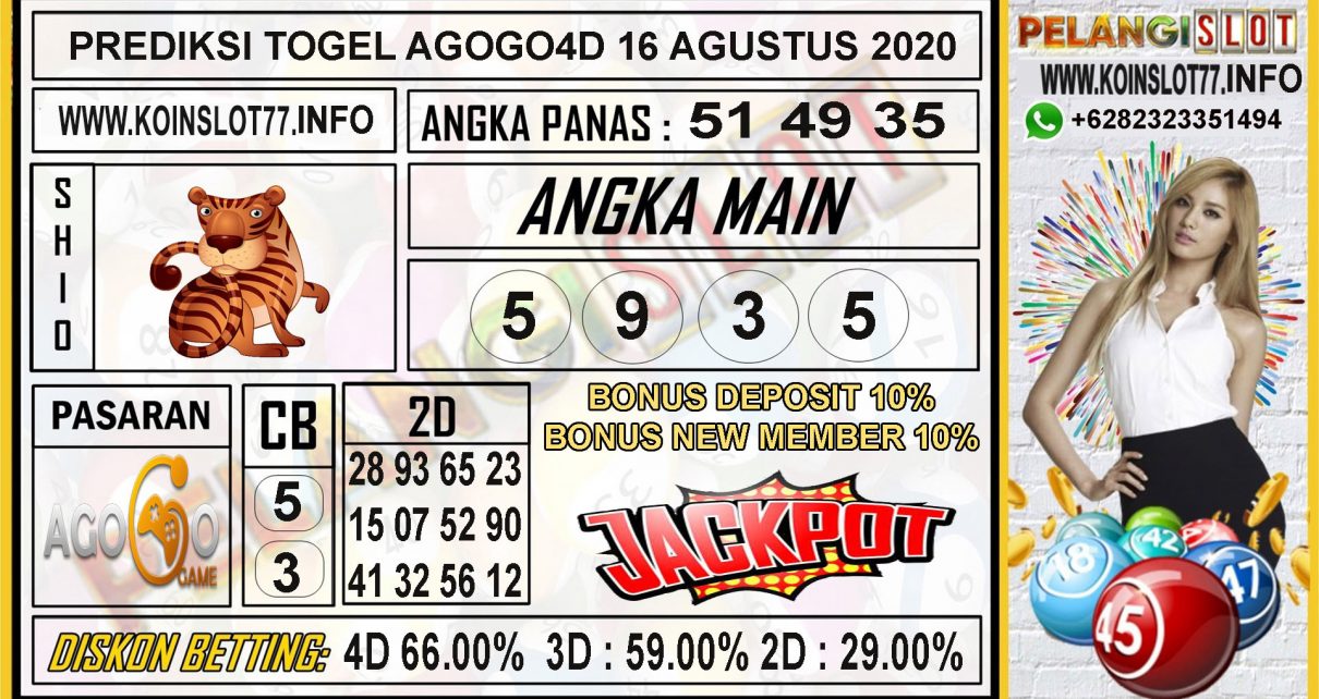 PREDIKSI TOGEL AGOGO4D 16 AGUSTUS 2020