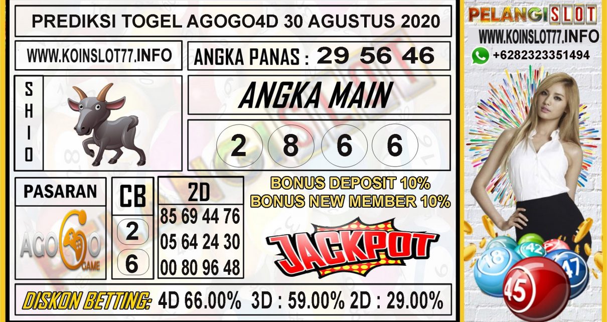 PREDIKSI TOGEL AGOGO4D 30 AGUSTUS 2020