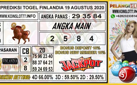 PREDIKSI TOGEL FINLANDIA 19 AGUSTUS 2020