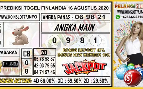 PREDIKSI TOGEL FINLANDIA 16 AGUSTUS 2020