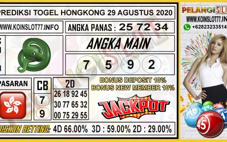 PREDIKSI TOGEL HONGKONG 29 AGUSTUS 2020