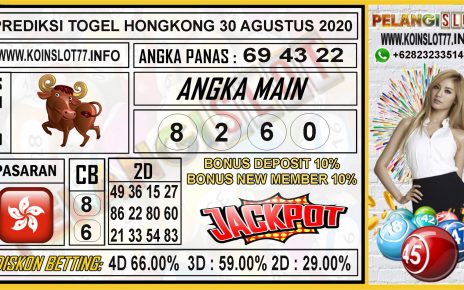 PREDIKSI TOGEL HONGKONG 30 AGUSTUS 2020