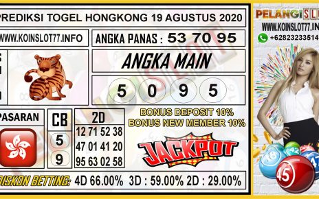 PREDIKSI TOGEL HONGKONG 19 AGUSTUS 2020