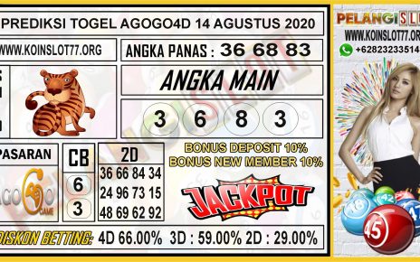 PREDIKSI TOGEL AGOGO4D 14 AGUSTUS 2020