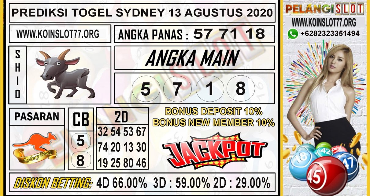 PREDIKSI TOGEL SYDNEY 13 AGUSTUS 2020