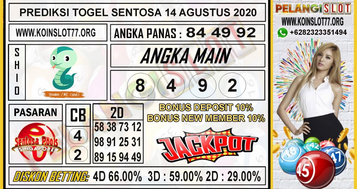 PREDIKSI TOGEL SENTOSA 14 AGUSTUS 2020