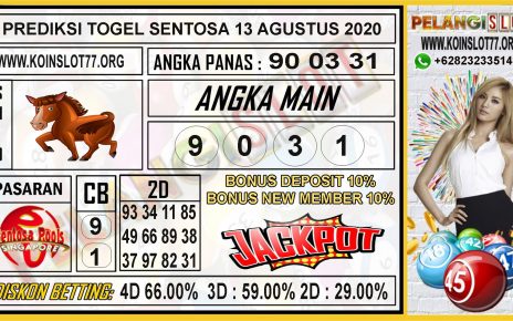 PREDIKSI TOGEL SENTOSA 13 AGUSTUS 2020