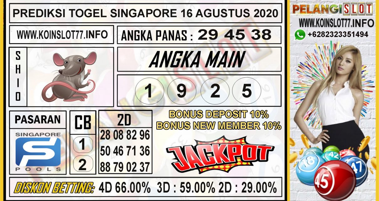 PREDIKSI TOGEL SINGAPORE 16 AGUSTUS 2020