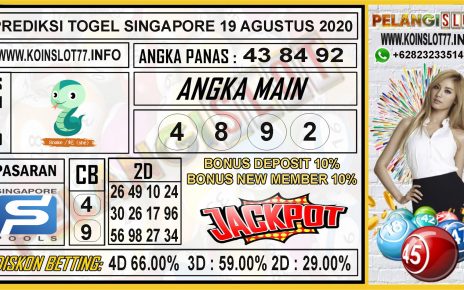 PREDIKSI TOGEL SINGAPORE 19 AGUSTUS 2020