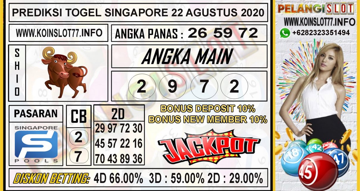 PREDIKSI TOGEL SINGAPURA 22 AGUSTUS 2020