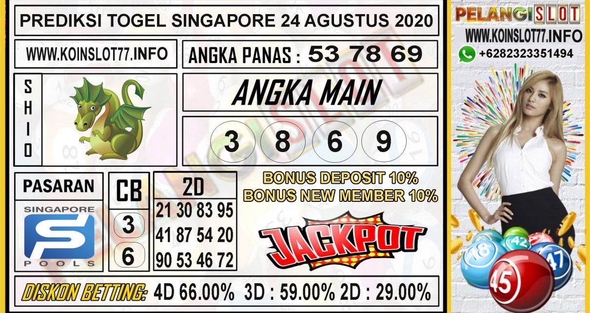 PREDIKSI TOGEL SINGAPURA 24 AGUSTUS 2020