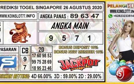 PREDIKSI TOGEL SINGAPURA 26 AGUSTUS 2020