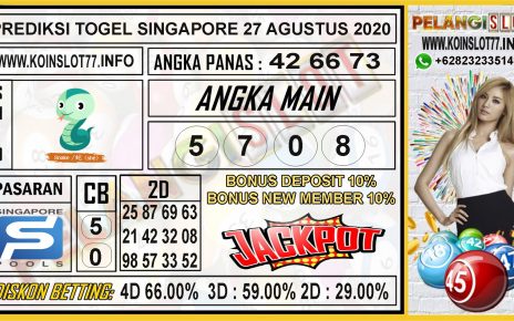 PREDIKSI TOGEL SINGAPURA 27 AGUSTUS 2020