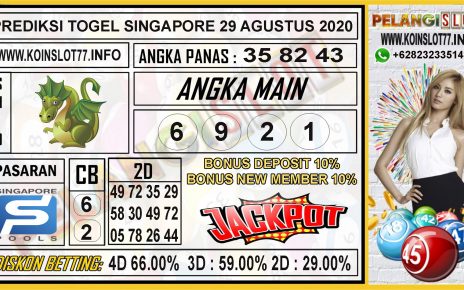 PREDIKSI TOGEL SINGAPURA 29 AGUSTUS 2020