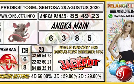 PREDIKSI TOGEL SENTOSA 26 AGUSTUS 2020