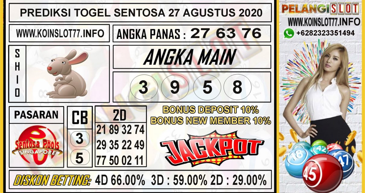 PREDIKSI TOGEL SENTOSA 27 AGUSTUS 2020