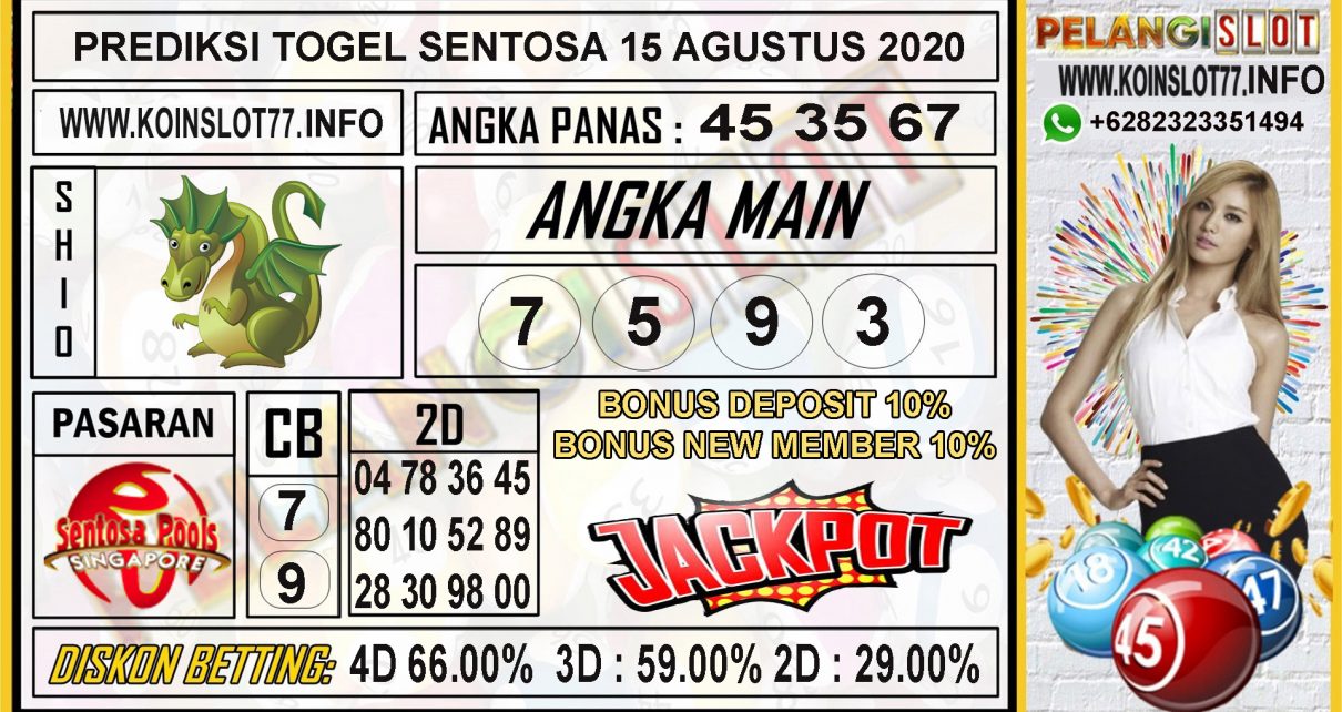 PREDIKSI TOGEL SENTOSA 15 AGUSTUS 2020