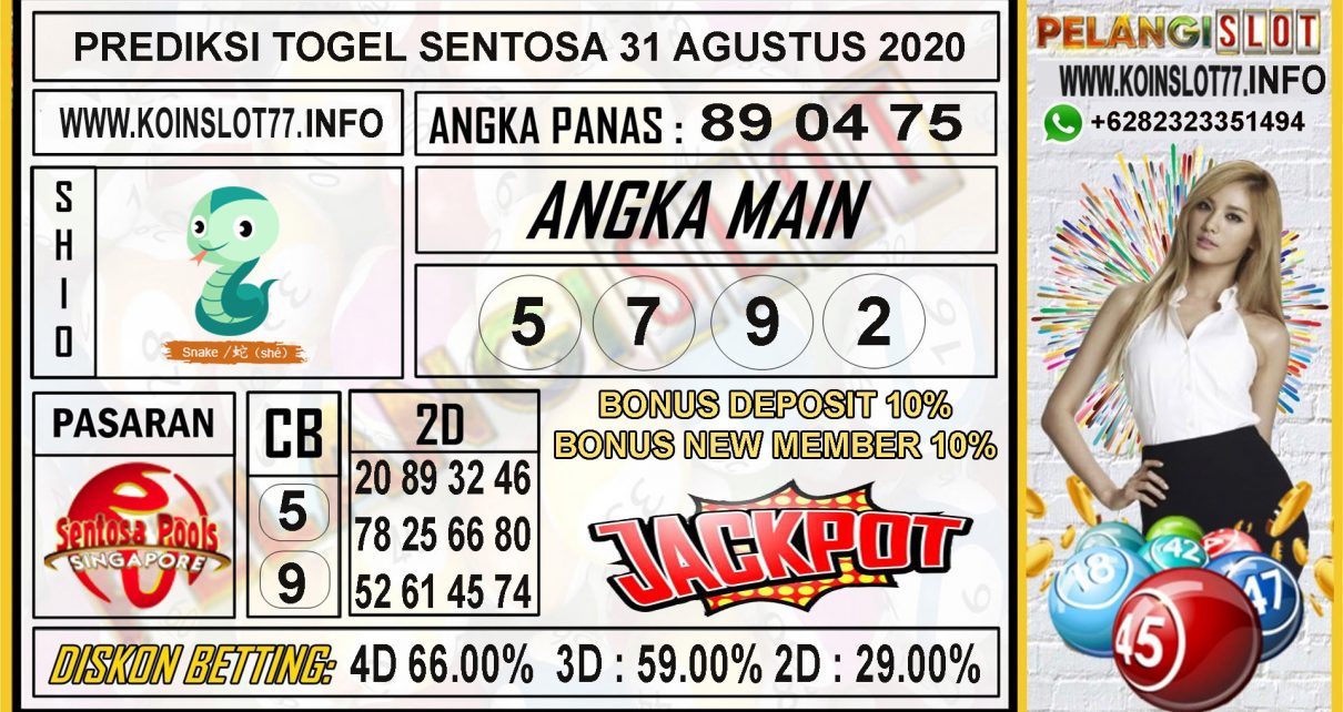 PREDIKSI TOGEL SENTOSA 31 AGUSTUS 2020