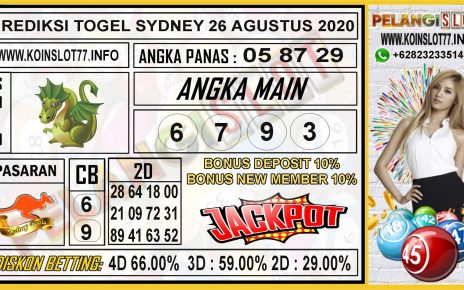 PREDIKSI TOGEL SYDNEY 26 AGUSTUS 2020