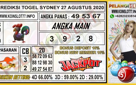 PREDIKSI TOGEL SYDNEY 27 AGUSTUS 2020