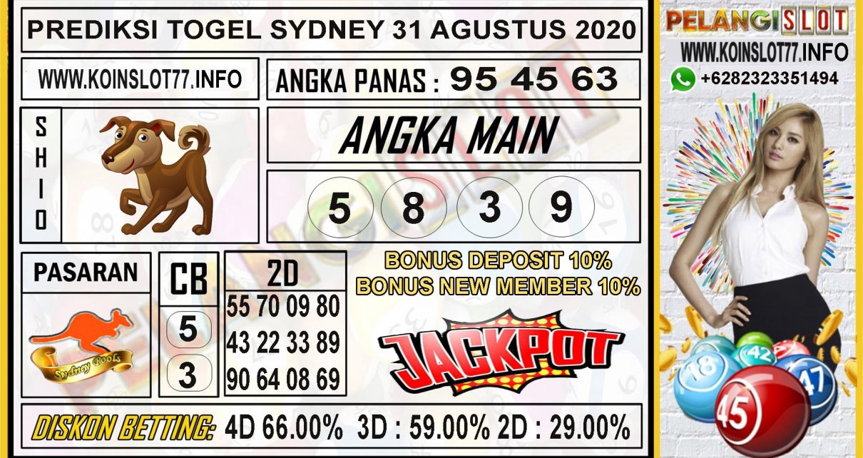 PREDIKSI TOGEL SYDNEY 31 AGUSTUS 2020