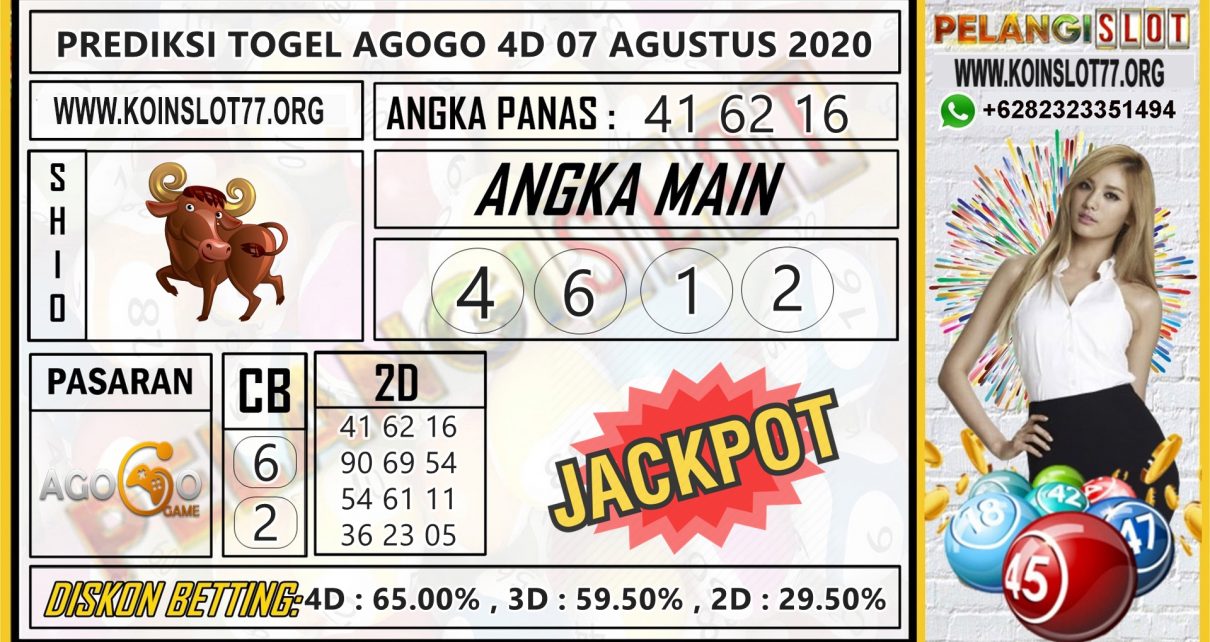 PREDIKSI TOGEL AGOGO 4D 07 AGUSTUS 2020