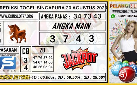 PREDIKSI TOGEL SINGAPURA 20 AGUSTUS 2020