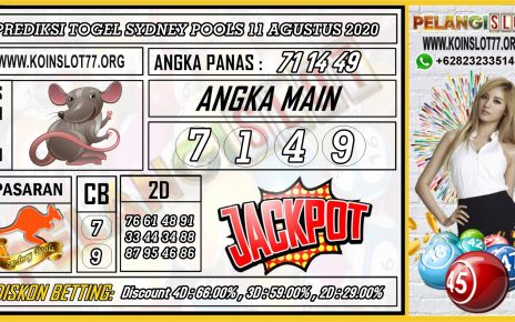 PREDIKSI TOGEL SYDNEY POOLS 11 AGUSTUS 2020