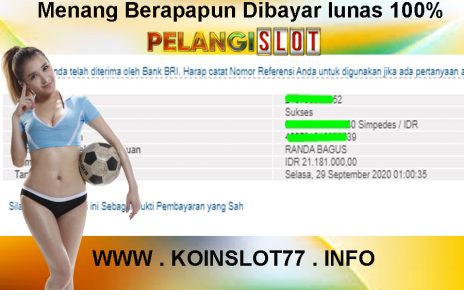 Member PelangiSlot Jackpot 29 September 2020