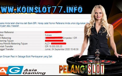 Member PelangiSlot Jackpot Asia Gaming 04 sep 2020
