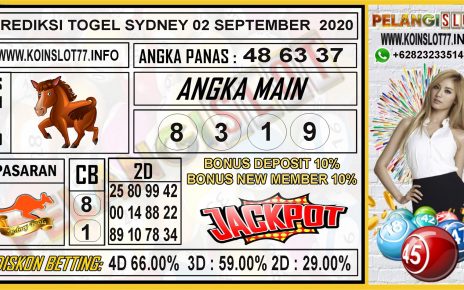 PREDIKSI TOGEL SYDNEY 02 SEPTEMBER 2020