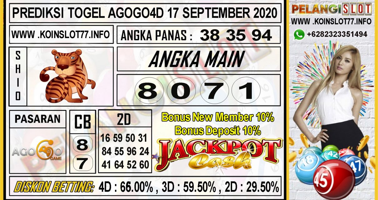 PREDIKSI TOGEL AGOGO4D 17 SEPTEMBER 2020