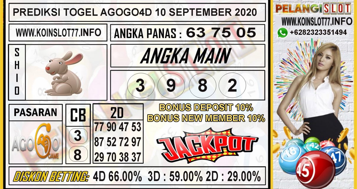 PREDIKSI TOGEL AGOGO4D 10 SEPTEMBER 2020