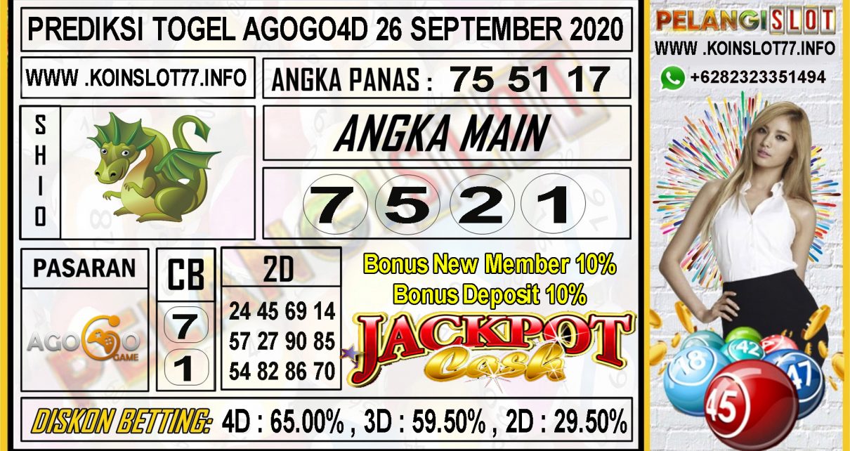 PREDIKSI TOGEL AGOGO4D 26 SEPTEMBER 2020