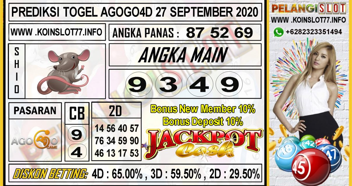 PREDIKSI TOGEL AGOGO4D 27 SEPTEMBER 2020