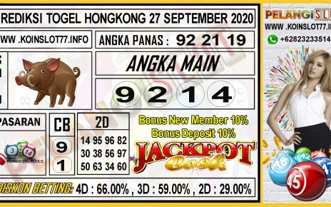 PREDIKSI TOGEL HONGKONG 27 SEPTEMBER 2020