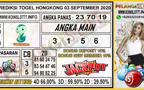 PREDIKSI TOGEL HONGKONG 03 SEPTEMBER 2020