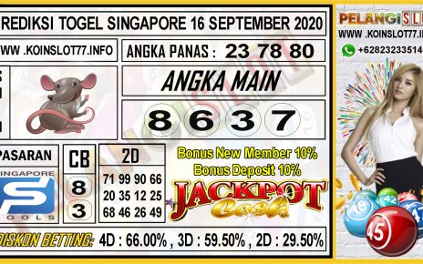 PREDIKSI TOGEL SINGAPORE 16 SEPTEMBER 2020