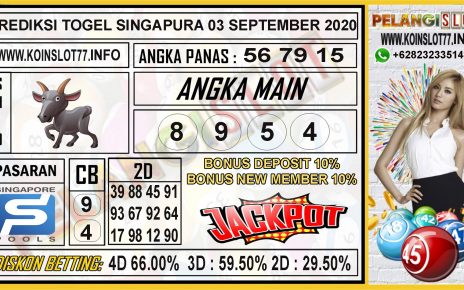 PREDIKSI TOGEL SINGAPURA 03 SEPTEMBER 2020