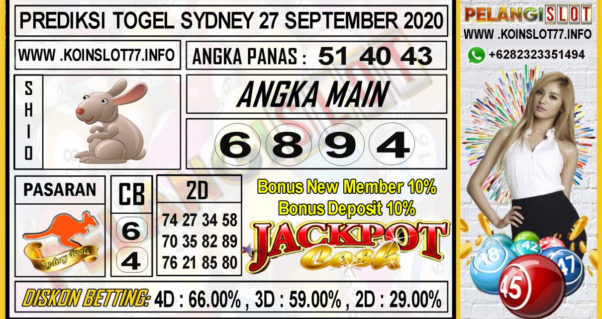 PREDIKSI TOGEL SYDNEY 27 SEPTEMBER 2020