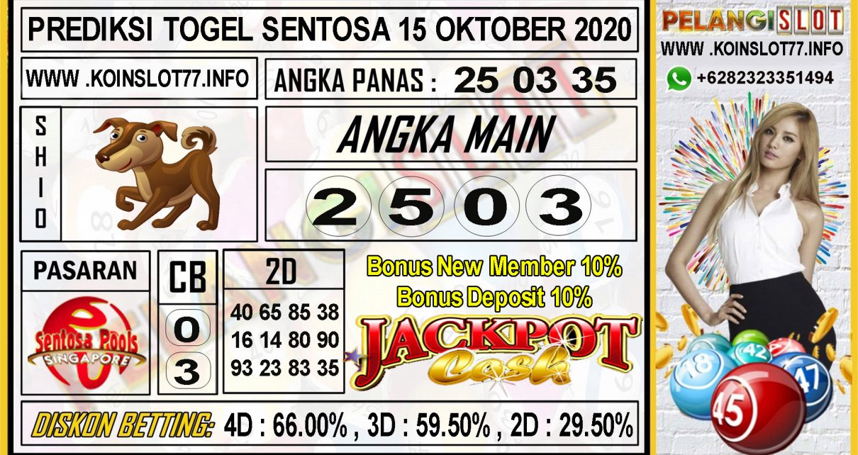 PREDIKSI TOGEL SENTOSA 15 OKTOBER 2020