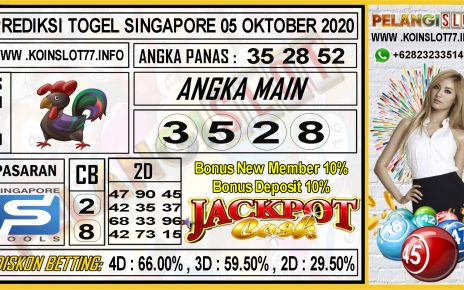 PREDIKSI TOGEL SINGAPURA 05 OCTOBER 2020