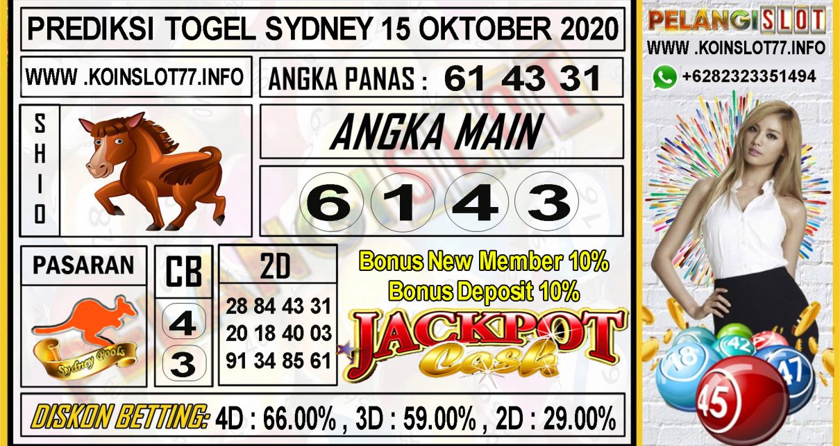 PREDIKSI TOGEL SYDNEY 15 OKTOBER 2020